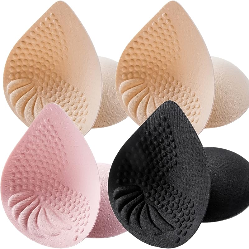 PRETTYWELL Bra Pads Inserts, 2 Pairs Latex Bras Inserts for Sports Bras, Bra Cups Inserts for Bikini Tops - TrendyLookz
