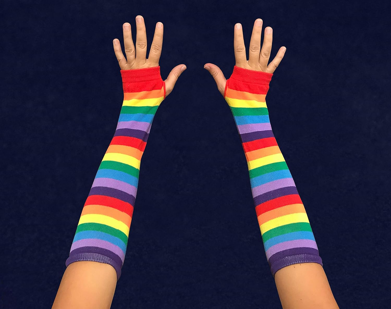 Rainbow Pride Fingerless Elbow Length Gloves - TrendyLookz