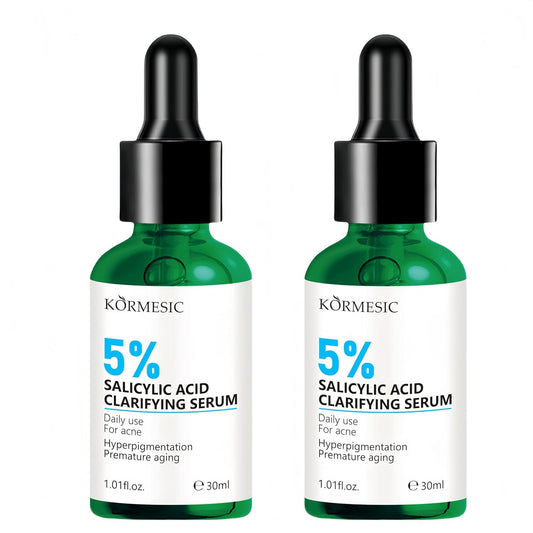 Salicylic Acid Serum 5% Moisturizer Face Serum Clearing Pores, Promotes Exfoliation, and Controls Excess Oil in the Pores 2 - pack 1.01fl.oz. - TrendyLookz