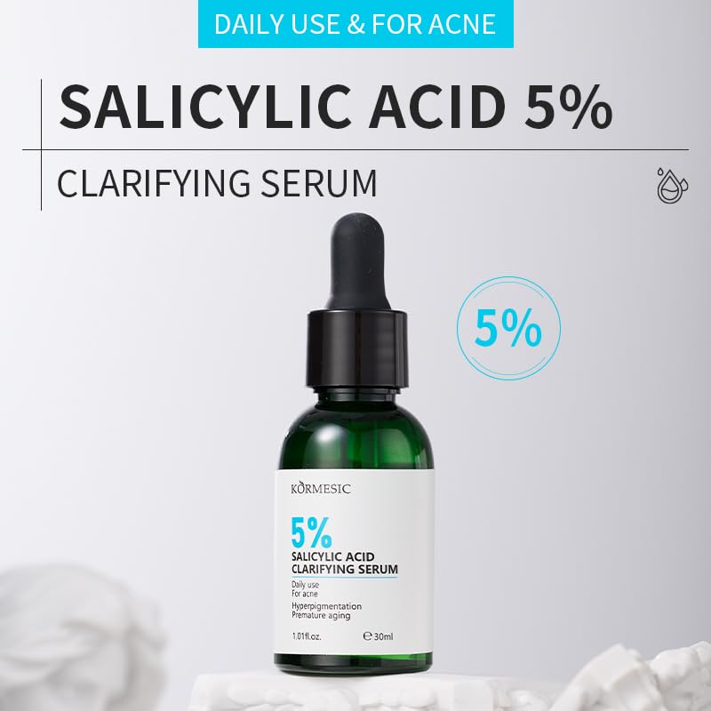Salicylic Acid Serum 5% Moisturizer Face Serum Clearing Pores, Promotes Exfoliation, and Controls Excess Oil in the Pores 2 - pack 1.01fl.oz. - TrendyLookz