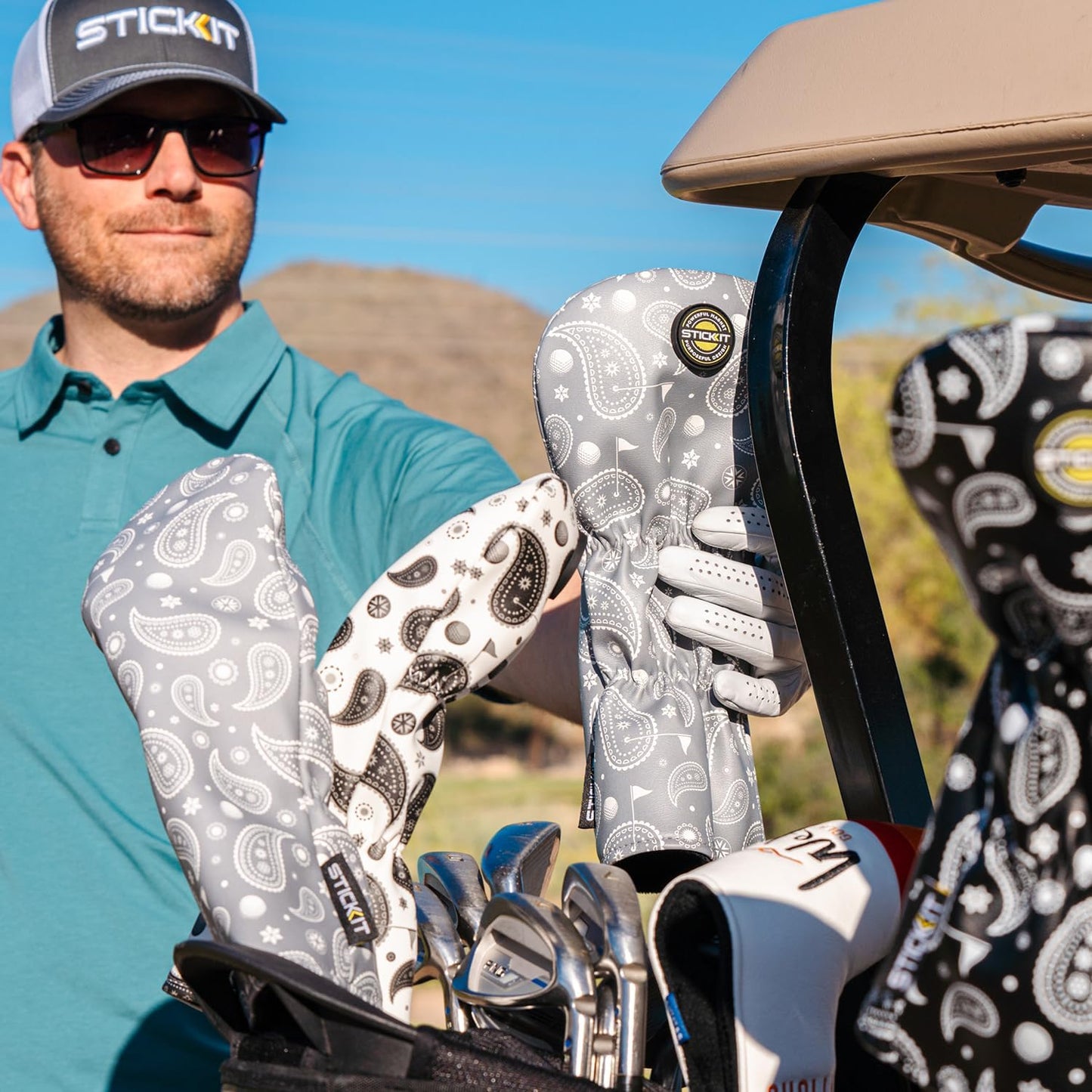 STICKIT Magnetic Driver and Fairway Head Covers | Premium Leather, Industrial Magnet | Universal Fit for Golf Clubs | Ultimate Protection & Travel - Friendly - TrendyLookz
