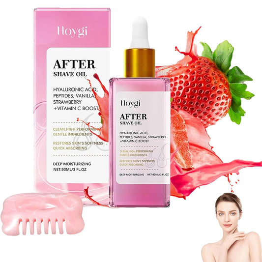 Strawberry Vanilla After Shave Oil Women for Smooth Skin - Luxury After Shave Oil - Skin for Women AfterShave | Soothing & Hydrating Treatment for Sensitive Areas - TrendyLookz