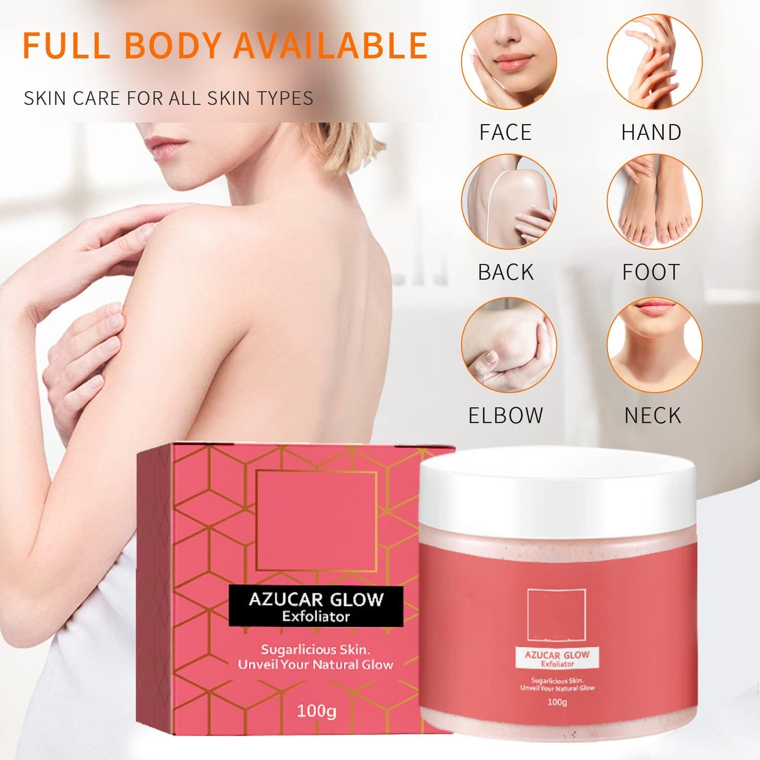 Sugar Scrub for Body, Body Polish Exfoliating Scrub, Hydrating and Exfoliating Body Scrub Exfoliator, Vegan - Friendly Exfoliator (1pc) - TrendyLookz