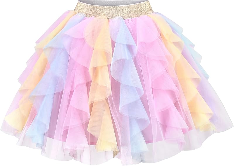 Sunny Fashion Girls Skirt Navy Blue Pearl Stars Sparkling Tutu Dancing Age 4 - 12 Years - TrendyLookz