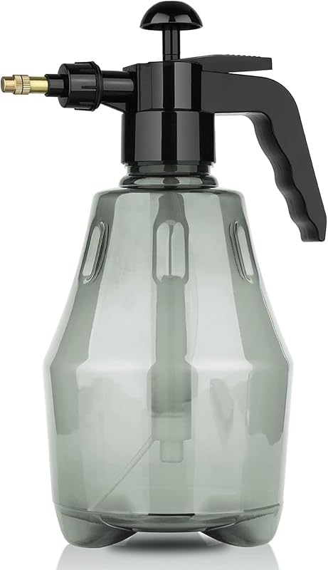 T4U Garden Pump Sprayer, Hand Held Pressure Pump Sprayer with Top Pump, 50 oz Garden Sprayer with Adjustable Nozzle for Indoor Outdoor Gardening and Home Cleaning, 0.4 Gallon, (1.5L), Grey - TrendyLookz