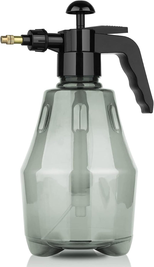 T4U Garden Pump Sprayer, Hand Held Pressure Pump Sprayer with Top Pump, 50 oz Garden Sprayer with Adjustable Nozzle for Indoor Outdoor Gardening and Home Cleaning, 0.4 Gallon, (1.5L), Grey - TrendyLookz
