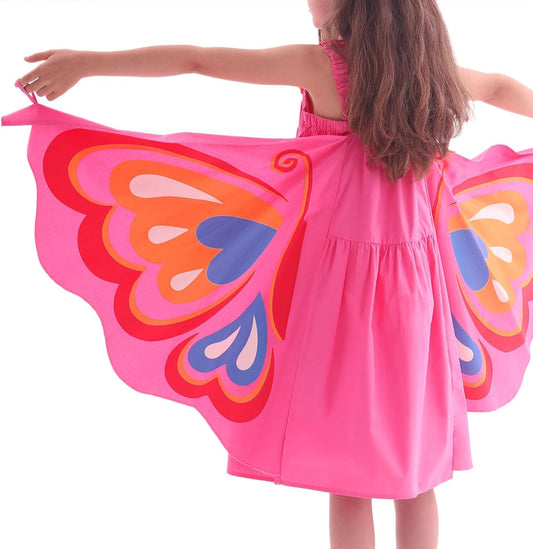 WELAKEN Kid Girls Butterfly Wings Dress - Toddler Cotton Sleeveless Fairy Sundress with Pockets - TrendyLookz