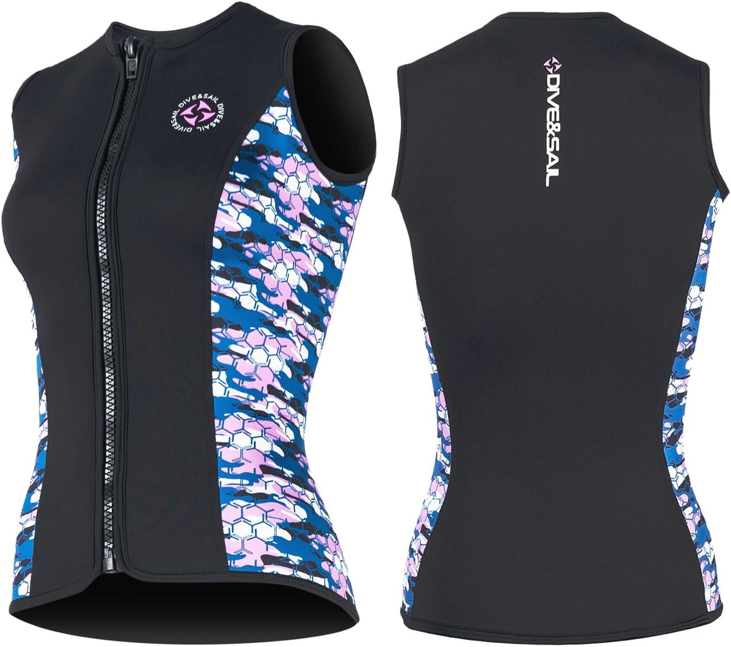Wetsuit Top Men Women Wetsuit Vest 3mm Neoprene Front Zip Sleeveless Wet Suit Tops Jacket Diving Vest Swimming Canoeing Surfing - TrendyLookz
