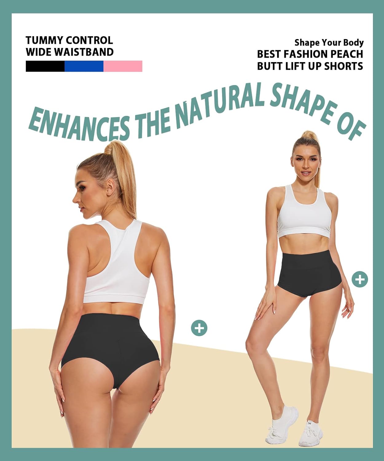 Women's High Waist Yoga Booty Shorts Workout Spandex Dance Hot Pants Butt Lifting Leggings Rave Outfits - TrendyLookz