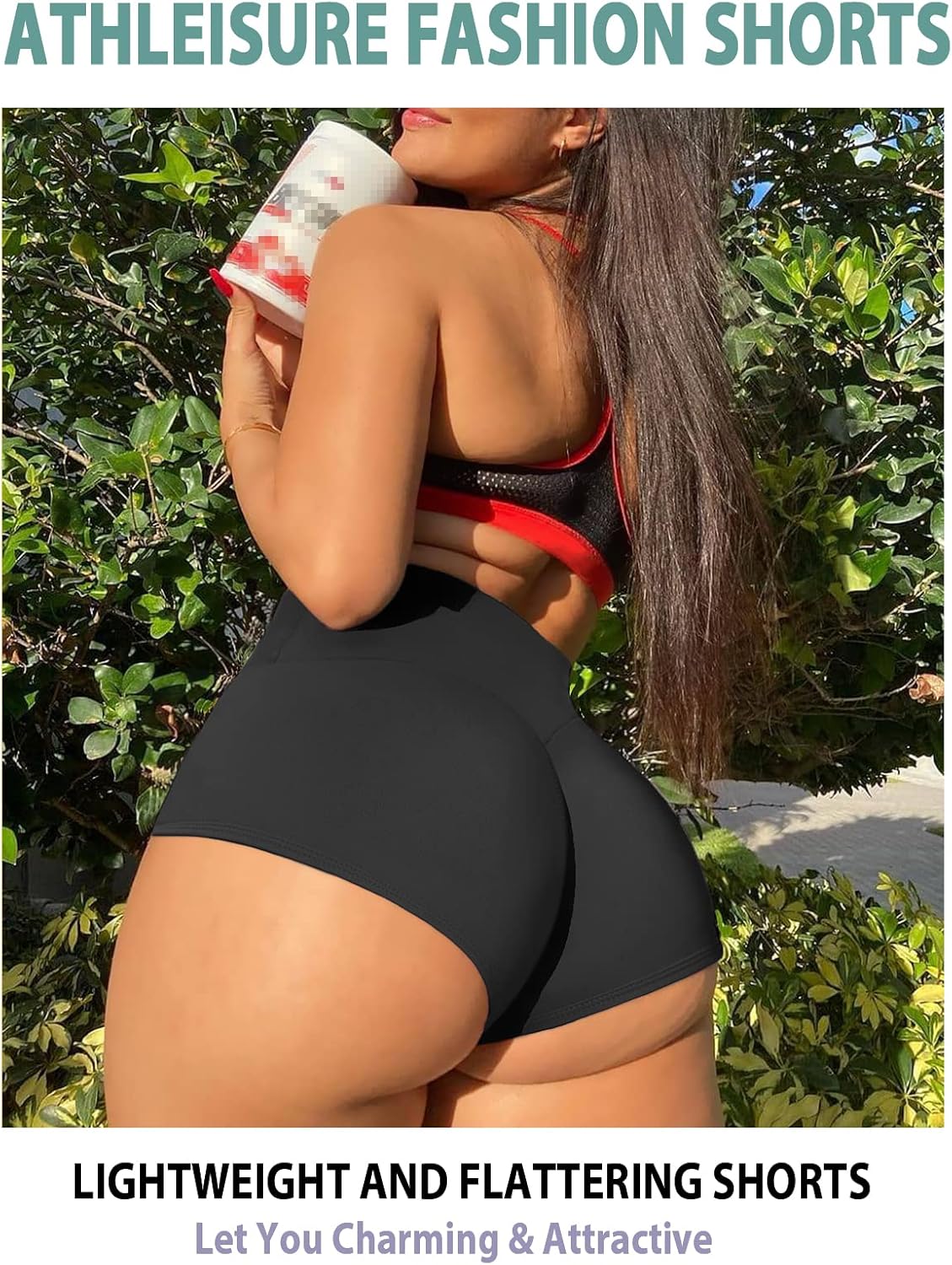 Women's High Waist Yoga Booty Shorts Workout Spandex Dance Hot Pants Butt Lifting Leggings Rave Outfits - TrendyLookz