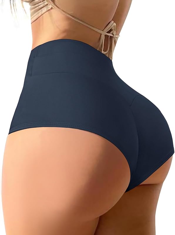Women's High Waist Yoga Booty Shorts Workout Spandex Dance Hot Pants Butt Lifting Leggings Rave Outfits - TrendyLookz