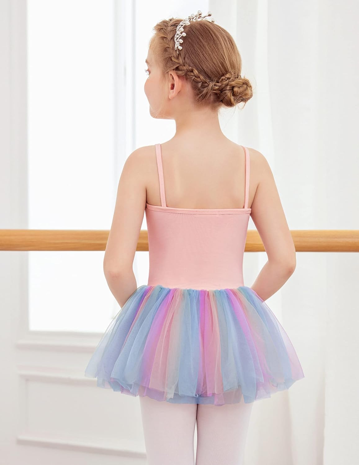 Zaclotre Little Girls Sequin Leotard Sparkly Strap Ballet Leotards Tutu Dress Ballerina Outfit Dance Costume for Kids - TrendyLookz